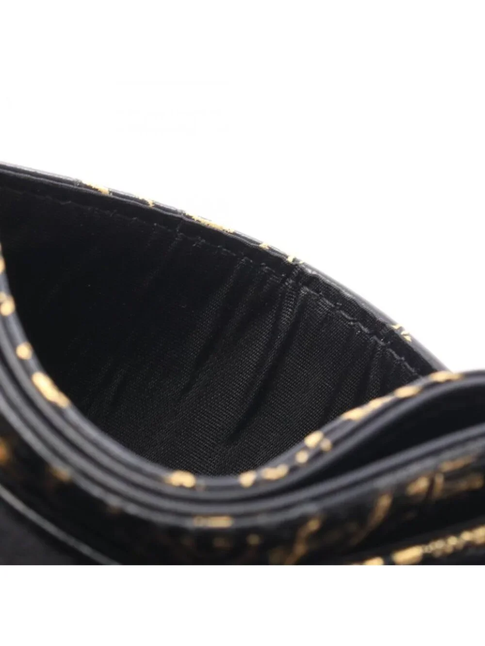 Chanel Card Case 2.55 Graffiti Black Leather